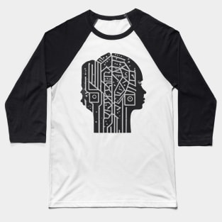 Brain network Baseball T-Shirt